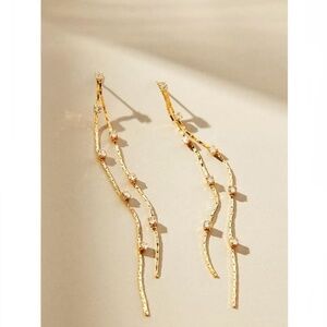 Wispy Sparkle Drop Earrings